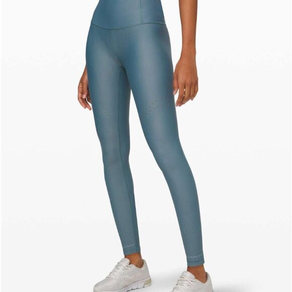 Lululemon Zoned In Tight *27" Blue Charcoal - Picture 1 of 12